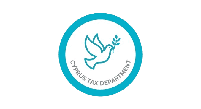 Cyprus Tax Department logo featuring a dove and olive branch.